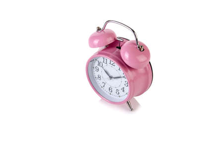 Alarm clock in time concept isolated on white