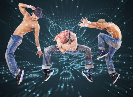 Group of dancer in dancing abstract conceptの写真素材