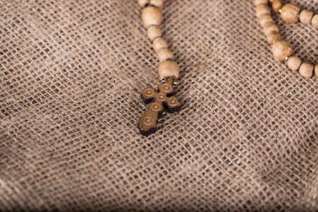 Bible and cross in religious conceptの写真素材