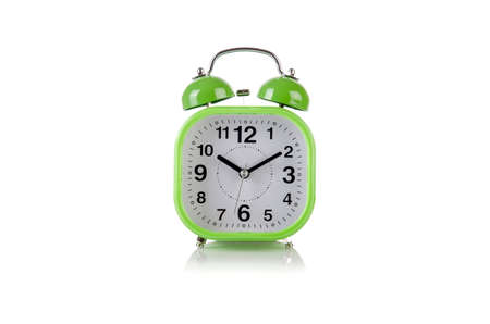 Alarm clock in time concept isolated on white