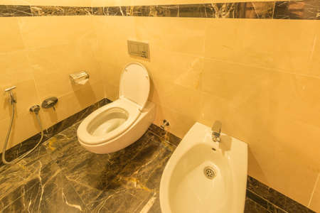 Toilet of modern interior designの写真素材