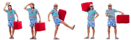 Man preparing for this summer vacationの写真素材