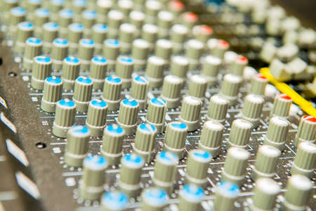 Close up of sound adjusting buttons