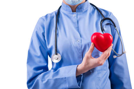 Doctor cardiologist isolated on the white background