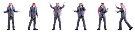 Set of photos with arab businessmanの写真素材