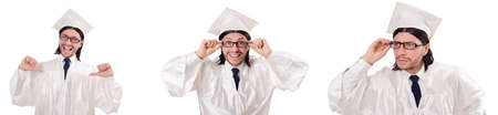 Young man ready for university graduation