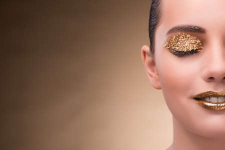Young woman with elegant makeupの写真素材