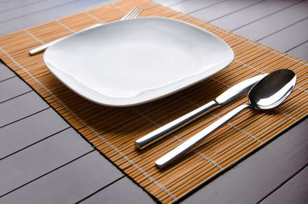 Table utensils served for the dinner