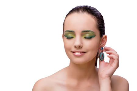 Young beautiful woman in beauty fashion conceptの写真素材