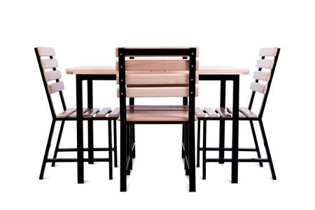 Table furniture isolated on the whiteの写真素材