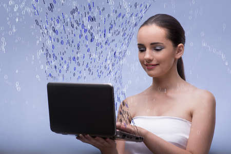 Woman in business computing conceptの写真素材