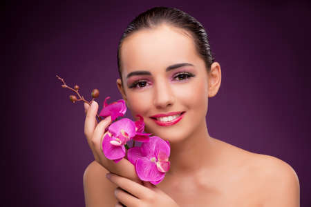 Beautiful woman in make up conceptの写真素材