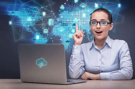 Cloud computing concept in technology collage