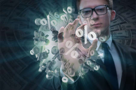 Man in american dollar conceptの写真素材