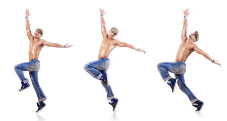 Dancer dancing dances isolated on white
