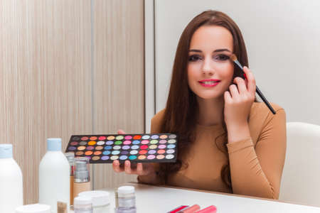 Woman getting ready for the partyの写真素材