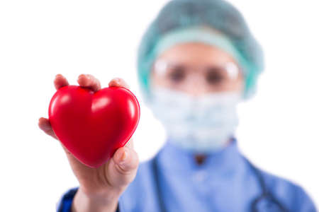 Doctor cardiologist isolated on the white backgroundの写真素材