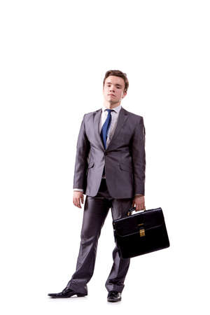 Funny businessman isolated on the white backgroundの写真素材