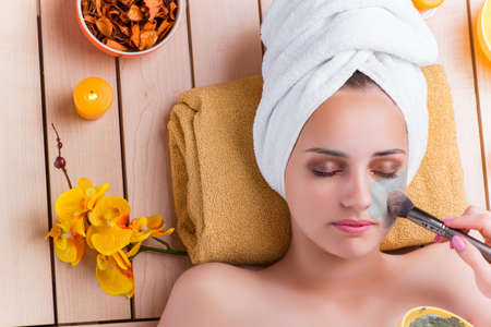 Young woman in spa health conceptの写真素材