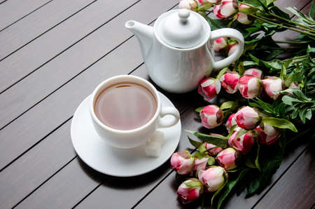 Cup of tea in catering conceptの写真素材