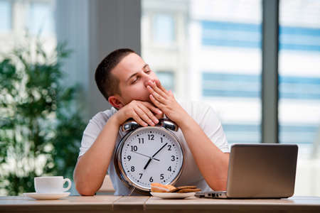 Young student preparing for school exams