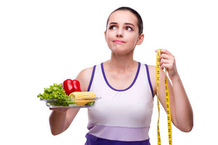 Woman in healthy eating conceptの写真素材