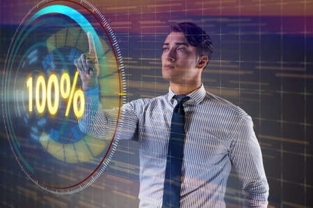 Concept of hundred percent 100の写真素材