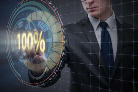 Concept of hundred percent 100の写真素材