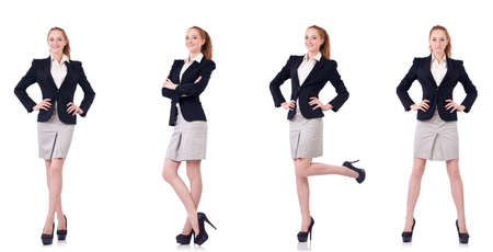 Busineswoman isolated on the white backgroundの写真素材