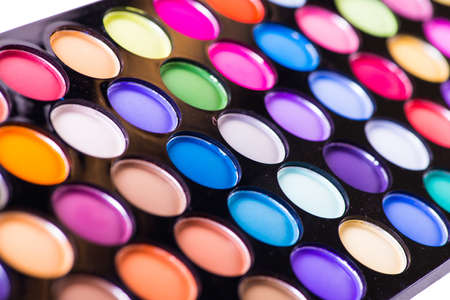 Artist palette isolated on whiteの写真素材