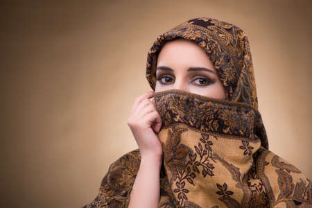 Young woman in traditional muslim clothingの写真素材