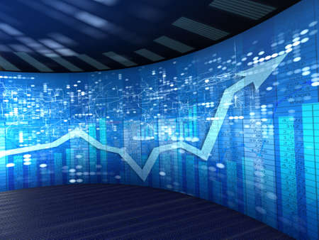 Abstract illustration with charts and graphs