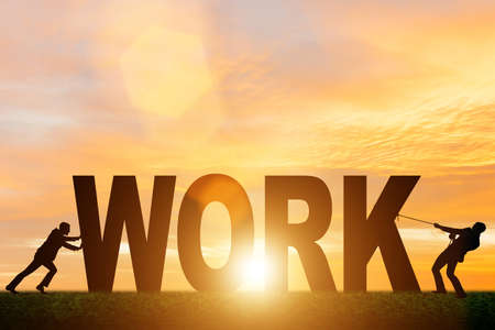 Business concept of hard workの写真素材