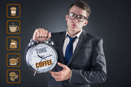 Businessman in coffee break concept