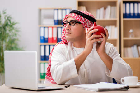 Arab businessman working in the officeの写真素材
