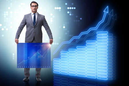 Businessman in stock exchange trading concept