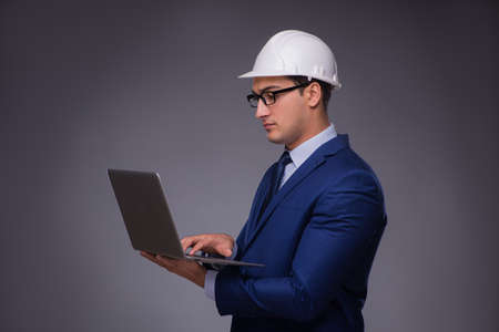 Young architect in industrial conceptの写真素材