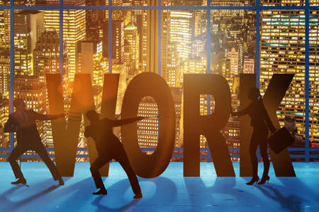 Business concept of hard workの写真素材