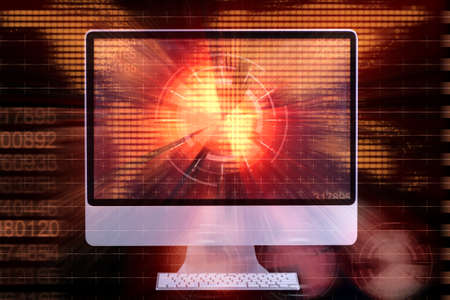 Computer screen in business conceptの写真素材