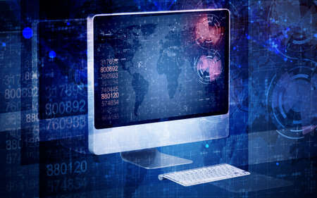 Computer screen in business concept