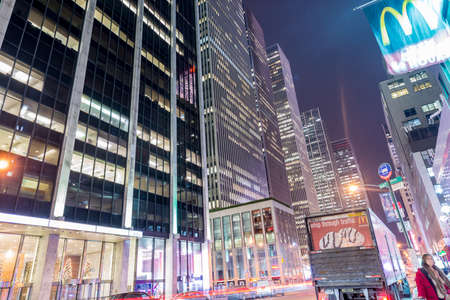 New York - DECEMBER 20, 2013: View of Lower Manhattan on December 20 in New York, USA. New York has one of the best night viewsのeditorial素材