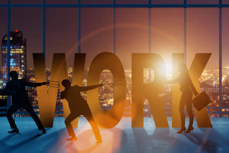 Business concept of hard workの写真素材