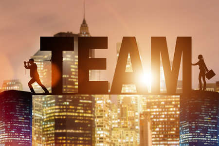 Teamwork concept with the word teamの写真素材