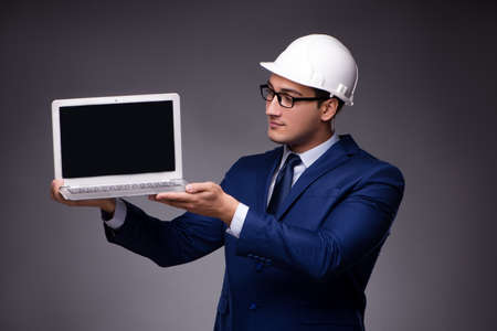 Young architect in industrial conceptの写真素材