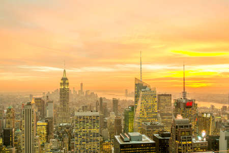 New York - DECEMBER 20, 2013: View of Lower Manhattan on December 20 in New York, USA. New York has one of the best night viewsのeditorial素材
