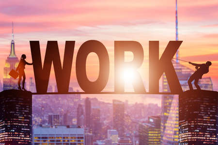 Business concept of hard work
