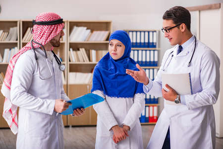 Diversity concept with doctors in hospitalの写真素材