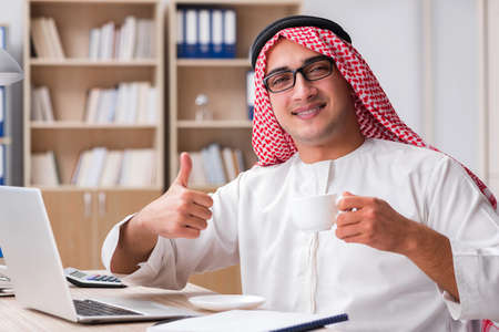 Arab businessman working in the officeの写真素材