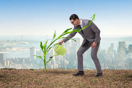 Businessman in new business conceptの写真素材