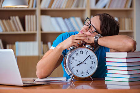 Student preparing for college examsの写真素材